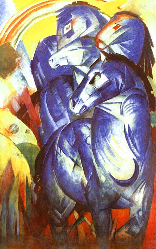 Franz Marc The Tower of Blue Horses France oil painting art